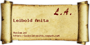 Leibold Anita névjegykártya